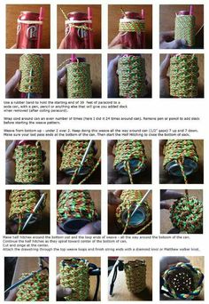 the instructions for making an umbrella made out of yarn