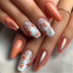 Summer Nails Colors, Nail Art Ideas, Fall Nail, Nail Designs Spring, Fall Nails