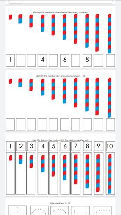 an info sheet showing the number and type of numbers in each column, with different colors