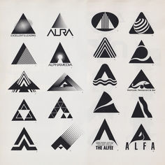 an image of various logos and designs on a piece of paper with the words alpa