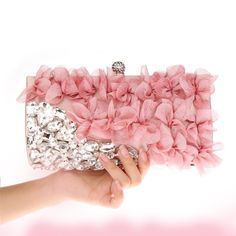 Free U.S. shipping. Style:  , color:Pink, suite for season：Spring, Summer, Autumn, Winter ，Anniversary, Date, Going out, Hanging out, Party, Red Carpet, Material Polyester, Pink Flower Crystal Clutch Bags Evening Bags Pink Formal Bag For Valentine's Day, Pink Rectangular Shoulder Bag For Party, Pink Rectangular Bag For Party, Chic Pink Evening Bag For Party, Feminine Rectangular Evening Bag For Party, Feminine Pink Evening Bag For Events, Chic Pink Party Clutch, Pink Formal Bags For Spring, Red Shoulder Bag For Spring Party