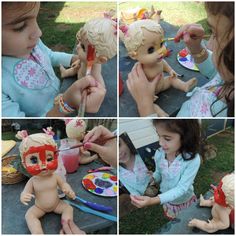 Doll Face Painting, Fantasy Play, Doll Face Paint, Family Day Care, Imaginary Play, Teaching Toddlers, Painting Activities, Games For Toddlers