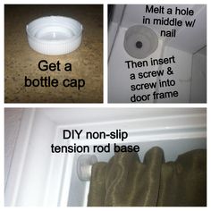 instructions for how to install a bottle cap on a door frame and seal the bottom