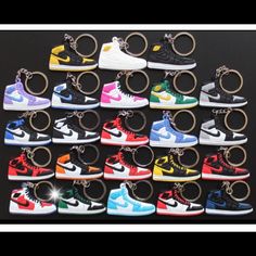 Up For Sale Is 10 Random New Keychains. Details Below. Please Look At All Pictures For Examples And Read Entire Ad Before Buying. Thanks Item: Shoe Keychain Style: Jordan Retro Average Size: 2.25” X 1.25” Quantity: 10 One Sided Each Keychain Is Brand New And Comes In Its Original Packaging. 10 Random Keychains Will Be Shipped When Purchased. Nike Party, Shoe Keychain, Jordan Shoe, Jordan Red, Retro Sneakers, Boy Shoes, Jordans For Men, Party Items, Key Card Holder