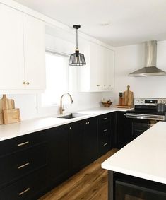 the kitchen is clean and ready for us to use in its new owner's home