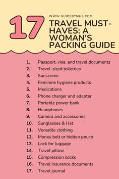 travel must have a woman's packing guide