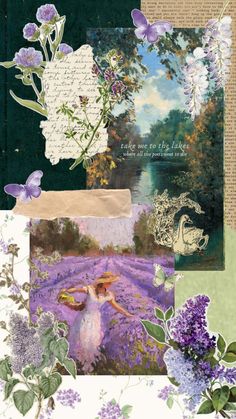 an altered collage with flowers and pictures