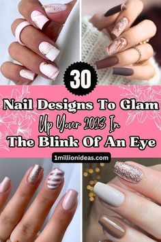 Pretty Manicures, Squoval Nails, Nude Nail Designs, Beauty Nails Design, Spring Nail Designs, Spring Nail, Beauty Nail, Nail Art Ideas, Blink Of An Eye