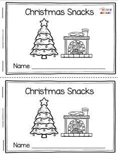 two christmas worksheets for kids to practice their handwriting and color the words in