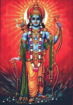 the hindu god is depicted in this painting