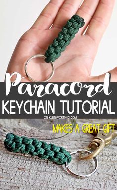 a hand holding a keychain with the words, how to make a great gift