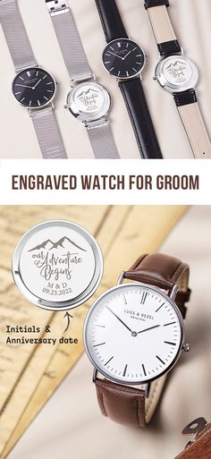 Birthday Gifts For Boyfriend Watches, What To Engrave On Watch For Husband, Creative Gifts For Husband Valentines, Creative Anniversary Gifts For Him Husband, Watch For Groom, Engraved Watch, Perfect Husband, Watch Engraving, Get Well Soon Gifts