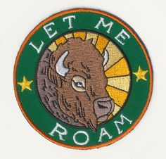 the let me roam patch is shown on a white surface