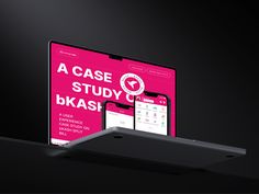 an image of a cell phone and tablet on a black background with the text case study bkas