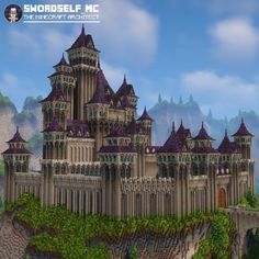 Gothic castle : r/Minecraftbuilds Fantasy Castle Minecraft, Castle Plans, Bangunan Minecraft, Gothic Castle, Minecraft Castle, Minecraft Room