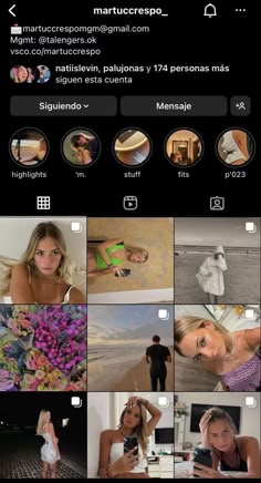 the instagram page is shown with multiple pictures and texting to describe what they are