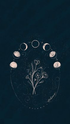 the moon and phases are shown in this drawing