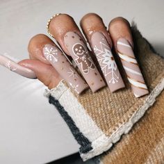 Sweater Nails, Short Square Acrylic Nails, Long Acrylic Nails Coffin, Acrylic Nails Coffin Pink, Xmas Nails, Coffin Nails Designs