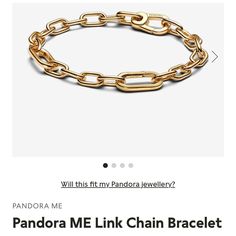 Pandora Me Link Chain Bracelet Pandora Me, Pandora Gold, Jewelry Pandora, Link Chain Bracelet, Pandora Jewelry, Link Chain, Womens Jewelry Bracelets, Chain Bracelet, Women Jewelry