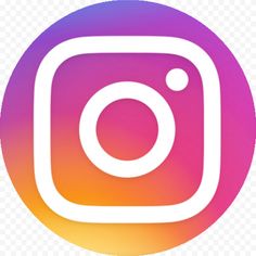 the instagram logo is shown in purple and pink colors, with an orange circle around it