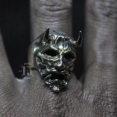 Handmade Rock n roll jewelry like you've never seen before. Grab yours NOW or cry later. Best attention to detail. Article name : DEMON ONI Environmentally friendly metal made with passion and great attention to detail 🔨 Limited only 100 pcs will be produce : handmade ONI rings Very comfortable to wear daily and in any occasion 🖤💍 Shipped from Jakarta, Indonesia Standard shipping use USPS ( US Customers ) Singapore post ( Rest of the world ) Express shipping use DHL Express Note : Please put Demon Samurai, Hannya Mask, Japanese Mask, Gothic Ring, Biker Rings, Gothic Rings, Bronze Ring, Dhl Express, Rings Statement