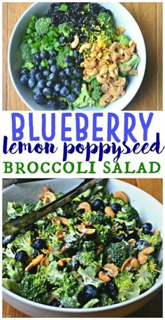 this blueberry lemon poppy seed broccoli salad is delicious and easy to make