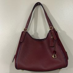 Coach Purse, Comes With White Coach Dustbag, Have Original Box Coach Burgundy Bag, Dark Red Bag, Burgundy Purse, Outfit Pieces, Xmas Wishlist, Burgundy Bag, Dream Bags, Wishlist 2024, Slouch Bags