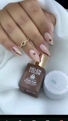 Nail Ideas Pink Almond, Nails Inspo Autumn, Simple Fall Nails, November Nails, Fall Gel Nails, Simple Gel Nails, Girly Acrylic Nails, Work Nails, Pretty Nail Art Designs