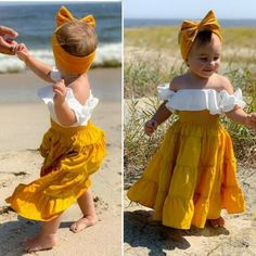 Long Flare Dress, Knitted Outfits, Ruffled Top Dress, Off Shoulder Ruffle Top, Baby Mode, Set Clothes, Headband Outfit, High Waisted Maxi Skirt, Stylish Baby