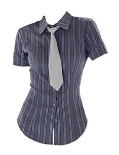 Striped Blouses, Gear Tie, Dark Coquette, Outfit Plan, Women's Button Down Shirt, Women's Tie, Roblox Outfit, Tomboy Style Outfits, Vintage Short