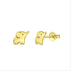 ❤️ Sold as pair ❤️ 14k Solid Gold Cute Elephant Earrings , Gold Elephant Earring , Tiny Elephant Earrings , Cute Baby Elephant Stud Earrings in Sterling Silver ❤️ Baby Elephant Stud Earrings ❤️ Price is for one pair Dimensions : 8 x 8 mm Materials: 925 Silver , 925 Rose Gold ,925 Gold Materials: 14k Solid Gold , Yellow Gold , White Gold , Rose Gold ❤️ PACKAGING  This item arrives in a pouch or in an elegant gift box ♥ Production : 1-3 days ♥Delivery: 7-8 business days ♥ Lucky Jewelry Crafts ♥ Cute Gold Huggie Jewelry, Pierced Huggie Plug Earrings As A Gift, 14k Yellow Gold Earrings For Birthday, Huggie Plug Earrings For Gifts, Cute Gold Sterling Silver Earrings, Gold Dangle Earrings For Birthday, Gold Pierced Earrings For Birthday, Cute Gold Jewelry For Pierced Ears, Cute Gold Hypoallergenic Earrings