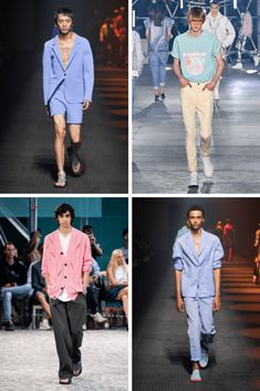 Descubre la moda de los colores pastel para hombre. Consejos de moda masculina e ideas para estar a la ultima en tendencias como la de los colores pastel tipo rosa chicle, azul cielo, verde tuqruesa etc