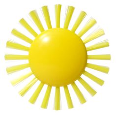 a yellow ballon in the shape of a sun