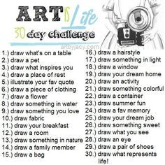 the art and craft challenge is shown with instructions for how to draw something in it