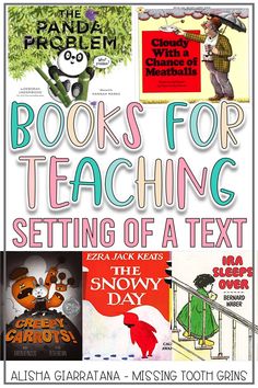 books for teaching setting of a text with an image of children's books on the cover