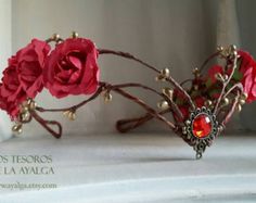 SHIPS IN 3 5 WEEKS elven bride tiara elven tiara by Ayalga Elven Bride, Elvish Crown, Autumn Fae, Elven Headpiece, Woodland Tiara, Elven Tiara, Floral Tiara, Woodland Flowers, Flower Tiara