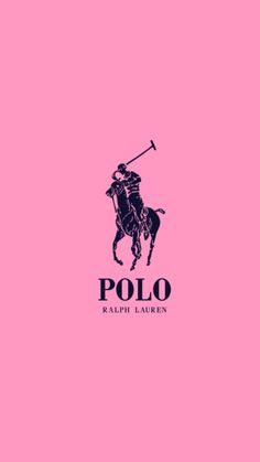 the polo logo on a pink background