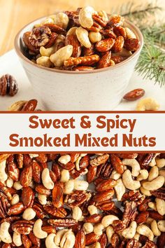 sweet and spicy mixed nuts in a bowl