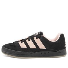 adidas Adimatic 'Black Pink' GY2092 (SNKR/Light/Casual/Unisex/Low Top/Wear-resistant) Black Sneakers For Light Sports With Gum Sole, Black Sneakers With Gum Sole For Light Sports, Sneakers Png, Pink Sneakers, Girls Black, Trendy Shoes, Stylish Sneakers, Girls Shoes, Low Top