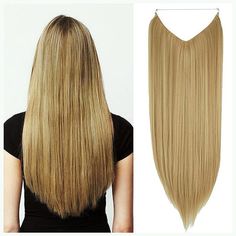 * Specifications - Length: About 22 Inch; Weight: About 4.4 Oz; This Straight Hair Extension Has A Variety Of Colors. You Can Choose The Color Suitable For Your Hair, Which Can Increase Your Charm. * Material - 100% Synthetic High Temperature Fiber. No Clips, No Glue, No Tape, Which Is Harmless To Your Hair. Add The Length, Volume And Fullness To A Ponytail Or A Bun Just In Seconds. Smooth And Less Tangled, Not Heavy. * Easy To Use- Unlike The Traditional Clip In Hair Extensions, This One-Piece Straight Hair Extensions, Clip In Hair, Dirty Blonde, Blonde Color, Clip In Hair Extensions, Hair Extension, Straight Hair, Clip Ins, High Temperature