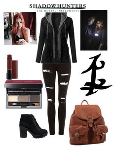 clary fairchild by stefy-vicky on Polyvore featuring polyvore, fashion, style, Off-White, LE3NO, Topshop, MKF Collection, Bobbi Brown Cosmetics, MAC Cosmetics, clothing and shadowhunters Clary Fairchild, Character Wardrobe, Clary Fray, Makeup Clothes, Clothing Outfits, School Clothes