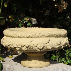 Rosebuds Urn Pedestal Planter, Outdoor Pottery, Plastic Planter Boxes, Bird Bath Fountain, Urn Planters, Steel Planters, Stone Planters, Cast Stone, Old Stone