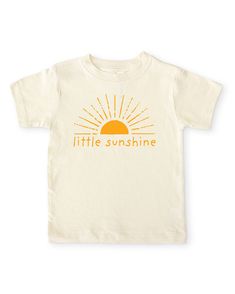 A cute kids shirt for Spring or Summer! Features a yellow "little sunshine" design printed on our cozy gender neutral toddler crew neck tee. Made from buttery-soft material that provides all day comfort, breathability and flexibility for all activity levels. ☑ 100% combed ringspun airlume cotton☑ Buttery-soft, light-weight & breathable material☑ Gender neutral toddler crew neck tee☑ Flatlock seams☑ Double-needle ribbed binding on neck, shoulders & sleeves☑ EasyTear™ label; CPSAI complian Toddler Tshirt Ideas, Kids Tees Design, Toddler Girl Summer, Boho Sun, Summer Graphic Tee, Cute Shirt Designs, Toddler Mom, Clothing Sites, Kids Graphic Tees