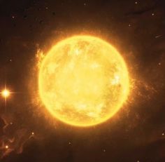 an artist's impression of the sun in space