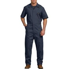 Movement Is A Top Priority In Dickies' Best-Selling, Lightweight Short Sleeve Coverall That Rises To The Challenge For Even The Dirtiest Jobs. On Top Of The Generous Fit Throughout The Shoulders And Chest, The Bi-Swing Back And Expanding, Elastic-Waist Inserts Give You Full Range Of Motion For Any Duty Your Job Throws Your Way. The Poplin Fabric Is Comprised Of A Polyester/Cotton Blend-A Durable Fabric That Is Both Breathable And Comfortable. Also, The Must-Have Finish Protects You From Stains O Mens Coveralls, Dickies Shorts, Black Shorts Men, Safety Clothing, Cotton Poplin Fabric, Mens Workwear, Navy Shorts, Big And Tall, Shorts With Pockets