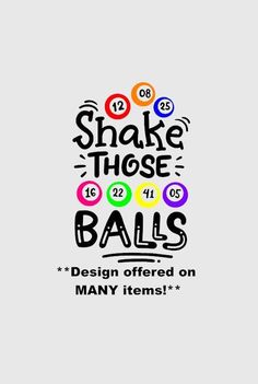 an image of some balls with the words'design offered on many items'in black and