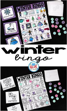 winter bingo game for kids to play with the word winter on it and other activities