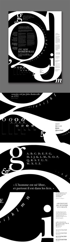 an abstract black and white brochure design with circles, lines, and shapes