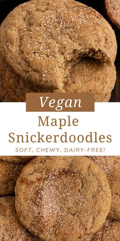 vegan maple snickkerdoodles soft chewy dairy - free cookies