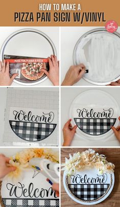 how to make a pizza pan sign with vinyl